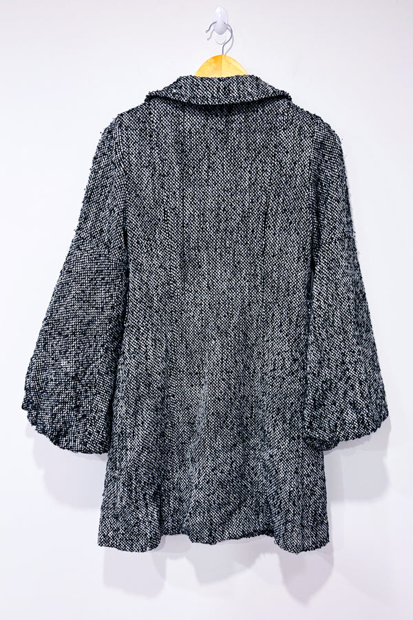 Manteau en laine noir et blanc seconde main - Renato Balestra- La Penderie du Paradis