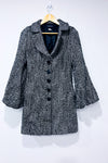 Manteau en laine noir et blanc seconde main - Renato Balestra- La Penderie du Paradis