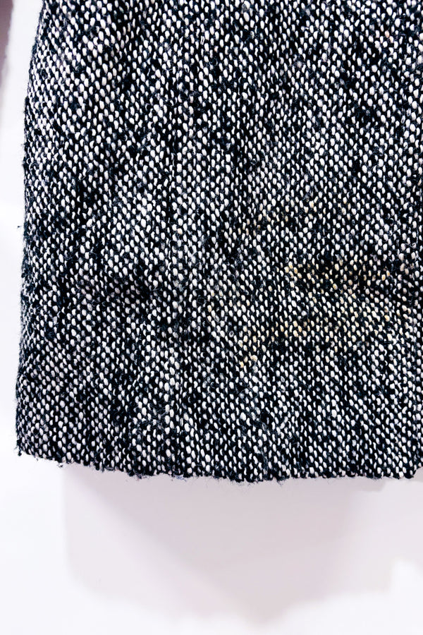 Manteau en laine noir et blanc seconde main - Renato Balestra- La Penderie du Paradis