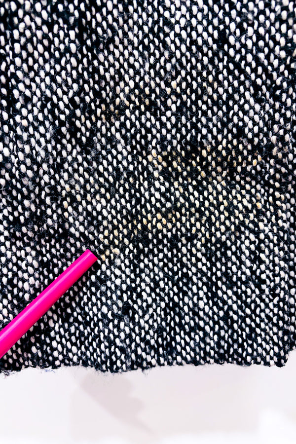 Manteau en laine noir et blanc seconde main - Renato Balestra- La Penderie du Paradis