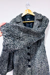 Manteau en laine noir et blanc seconde main - Renato Balestra- La Penderie du Paradis