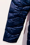 Manteau puffer mauve long en duvet seconde main - Andrew Marc- La Penderie du Paradis