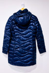 Manteau puffer mauve long en duvet seconde main - Andrew Marc- La Penderie du Paradis