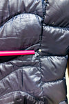 Manteau puffer mauve long en duvet seconde main - Andrew Marc- La Penderie du Paradis
