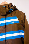YY_Manteau d'hiver brun et bleu* seconde main - Orage- La Penderie du Paradis