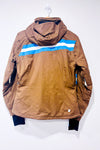 YY_Manteau d'hiver brun et bleu* seconde main - Orage- La Penderie du Paradis