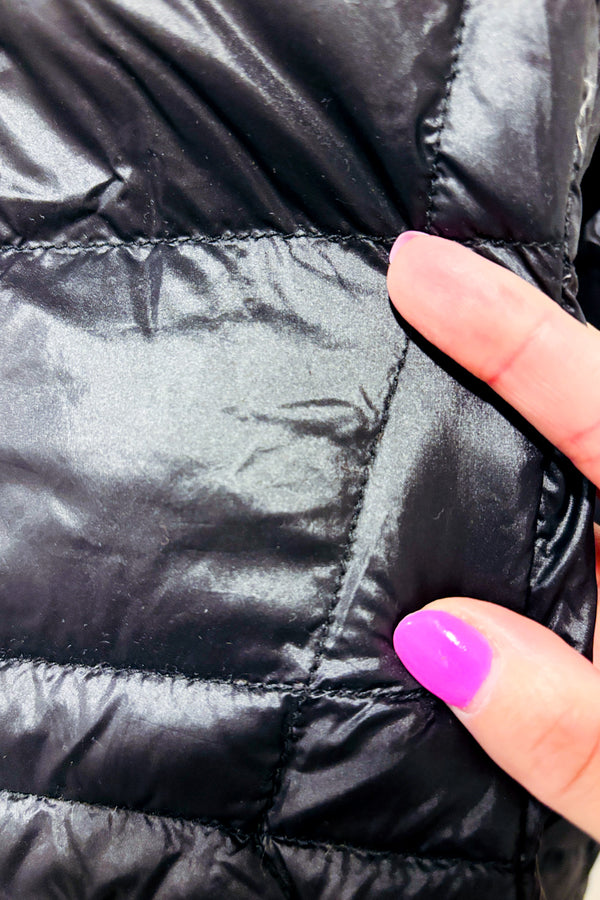 Manteau puffer noir en duvet* seconde main - Andrew Marc- La Penderie du Paradis