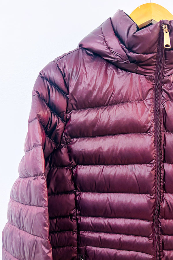 Manteau en duvet puffer bourgogne* seconde main - Andrew Marc- La Penderie du Paradis