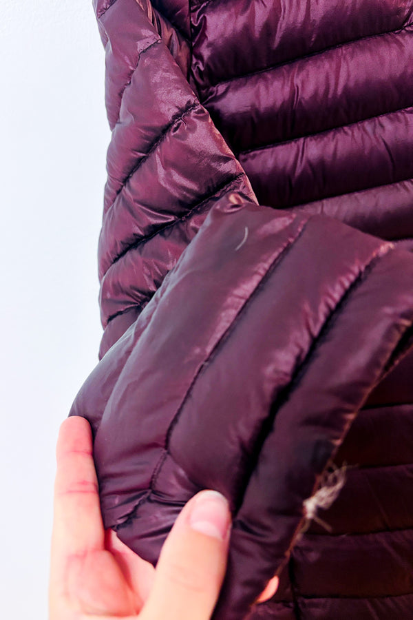 Manteau en duvet puffer bourgogne* seconde main - Andrew Marc- La Penderie du Paradis