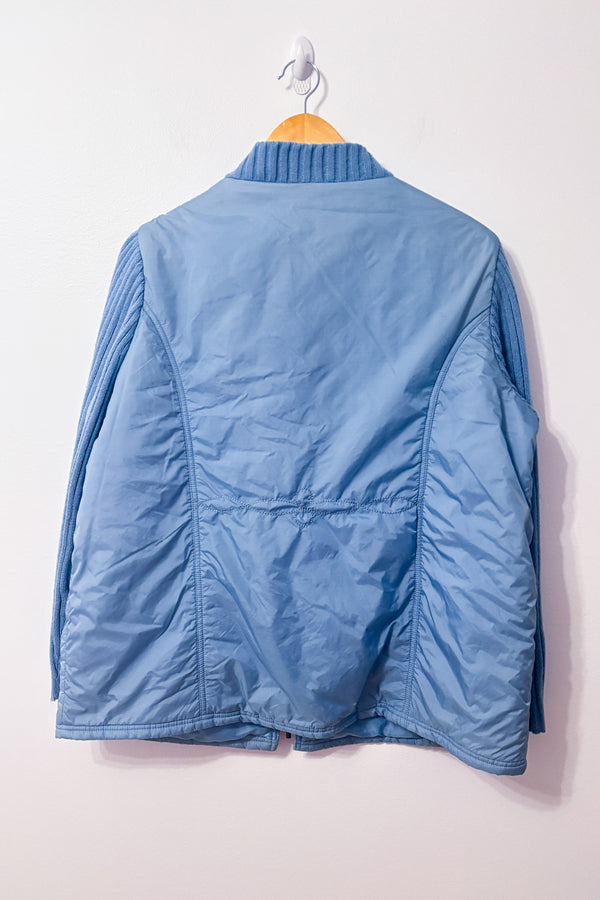 Manteau léger bleu à manches en tricot seconde main - Magnifica- La Penderie du Paradis