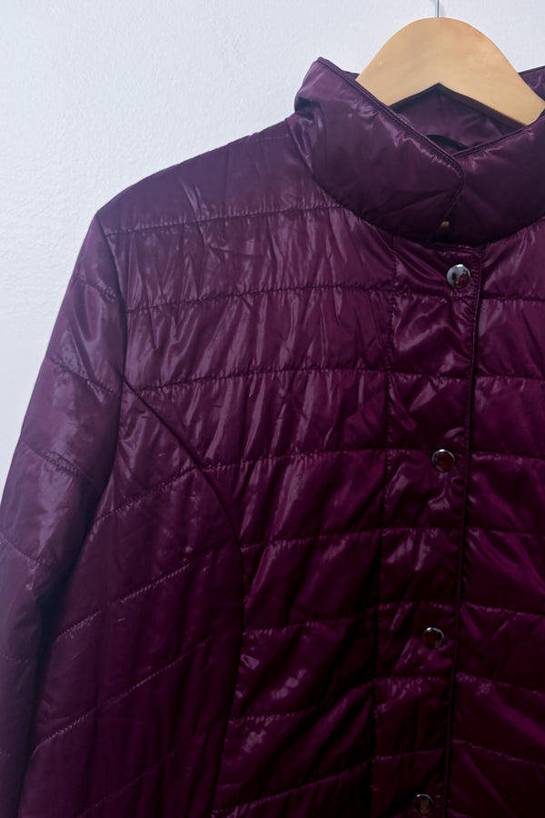 Manteau matelassé léger prune* seconde main - Chillax Level 2- La Penderie du Paradis