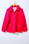 Manteau matelassé rose vif à poches* seconde main - Marcona- La Penderie du Paradis