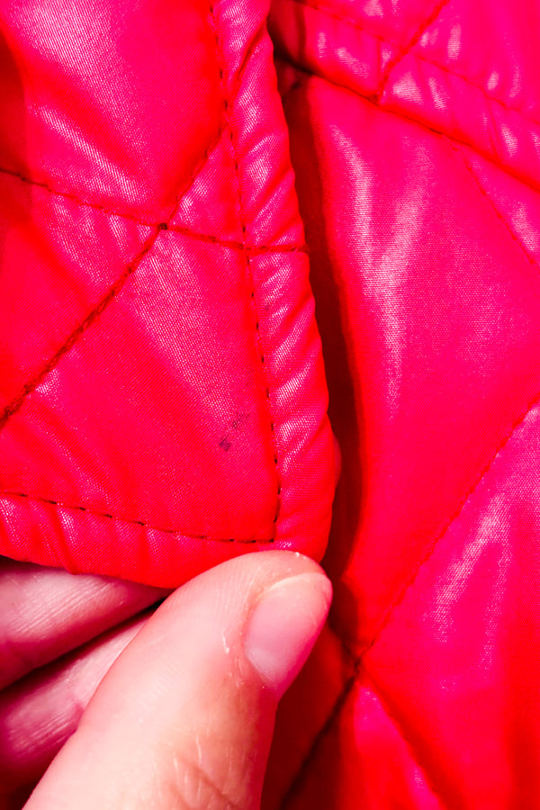 Manteau matelassé rose vif à poches* seconde main - Marcona- La Penderie du Paradis