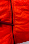 Veste sans manches matelassée orange intérieur léopard seconde main - Proportion Petite / Conrad C- La Penderie du Paradis