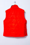 Veste sans manches matelassée orange intérieur léopard seconde main - Proportion Petite / Conrad C- La Penderie du Paradis