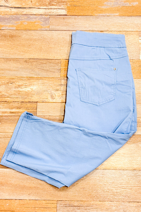 Pantalon court et extensible bleu pâle (l)-San Francisco-La Penderie du Paradis 🕊