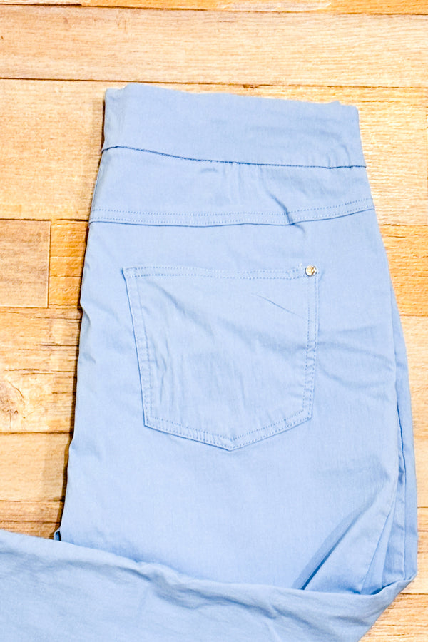 Pantalon court et extensible bleu pâle (l)-San Francisco-La Penderie du Paradis 🕊