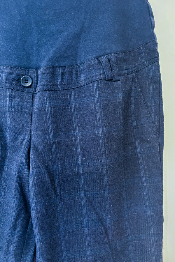 Pantalon gris à carreaux (m) - Maternité seconde main Thyme 