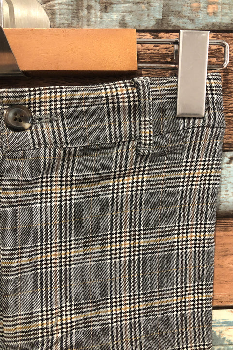 Pantalon ajusté gris à carreaux (xs) seconde main Garage   