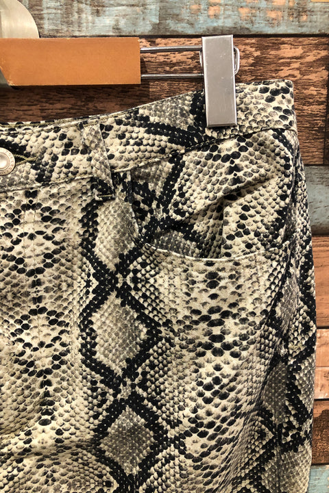 Pantalon beige motif serpent (l) seconde main Zara   