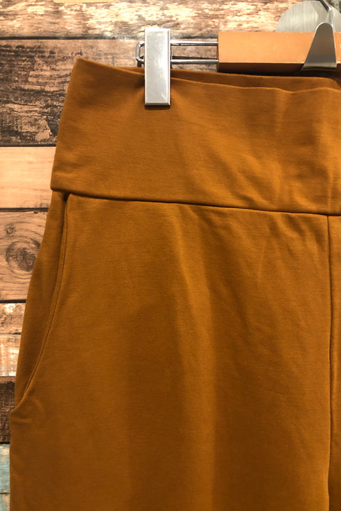 Pantalon extensible orange brulé (l) seconde main Melow   