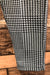 Pantalon ajusté noir et gris motif pied de poule (s)