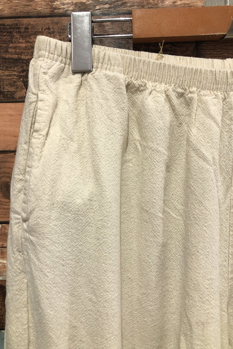 Pantalon ample en lin beige (l) seconde main DKR   