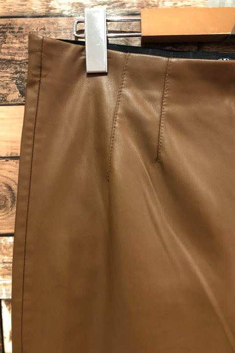 Pantalon faux cuir brun (xl) seconde main Zara   