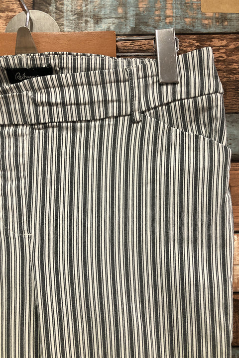 Pantalon gris et blanc rayé extensible L'Iconique (l) seconde main Reitmans   