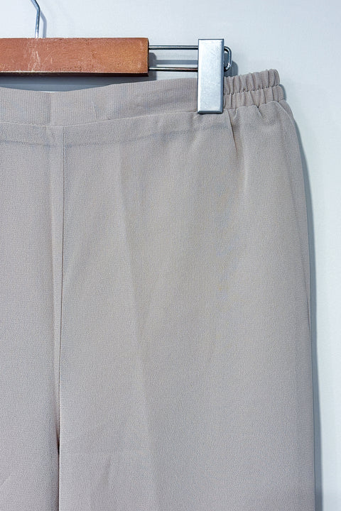 Pantalon beige fluide avec taille élastique (m) seconde main Le Bos   