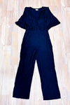 Navy animal pattern jumpsuit (m)