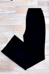 Black high waisted loose leg pants (m)