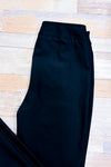 Black high waisted loose leg pants (m)