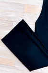 Black high waisted loose leg pants (m)