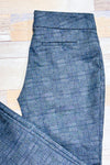 Gray plaid stretch pants (l)