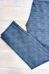 Gray plaid stretch pants (l)