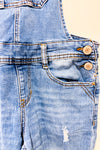 Salopette en jeans effet usé (xs)