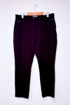 Pantalon bourgogne extensible (l)