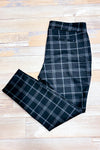 Gray plaid stretch pants (xl)