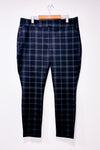 Gray plaid stretch pants (xl)