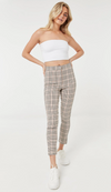 Pantalon extensible rose et marine à carreaux jambe étroite (s)-Ardene-La Penderie du Paradis 🕊
