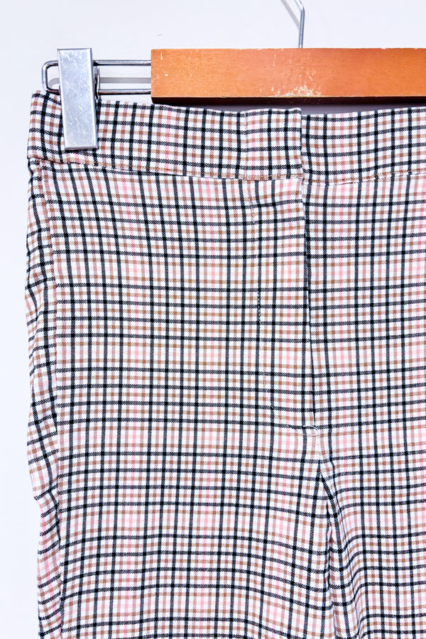Pantalon extensible rose et marine à carreaux jambe étroite (s)-Ardene-La Penderie du Paradis 🕊