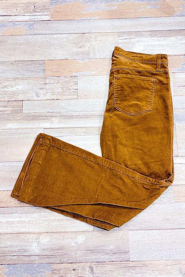 Pantalon beige en corduroy jambe ample (l)-Yoga Jeans-La Penderie du Paradis 🕊
