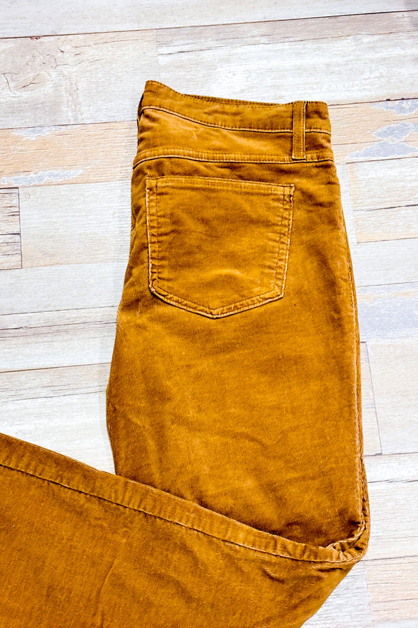 Pantalon beige en corduroy jambe ample (l)-Yoga Jeans-La Penderie du Paradis 🕊