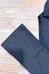 Pantalon gris à taille basse et jambe évasée (s)-HKR Collections-La Penderie du Paradis 🕊
