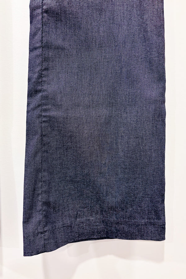 Pantalon gris à taille basse et jambe évasée (s)-HKR Collections-La Penderie du Paradis 🕊