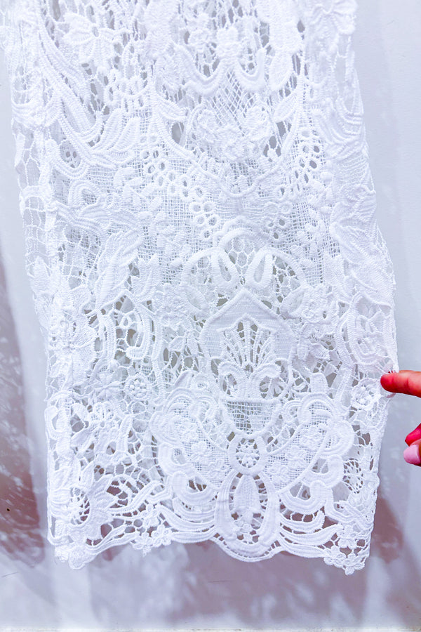 Jumpsuit bleu et blanc en dentelle (m)*-Twinset-La Penderie du Paradis 🕊