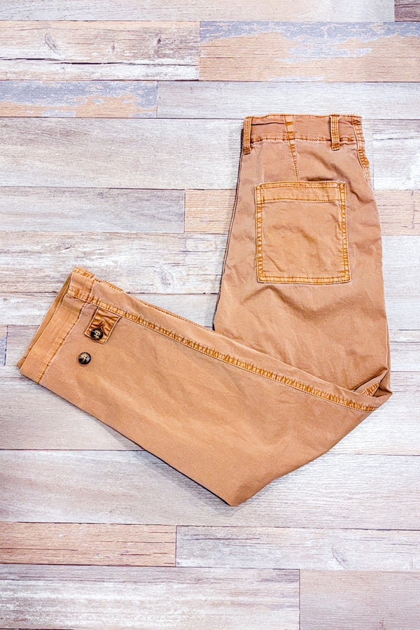 Pantalon utility taupe à taille haute (s)-Reitmans-La Penderie du Paradis 🕊