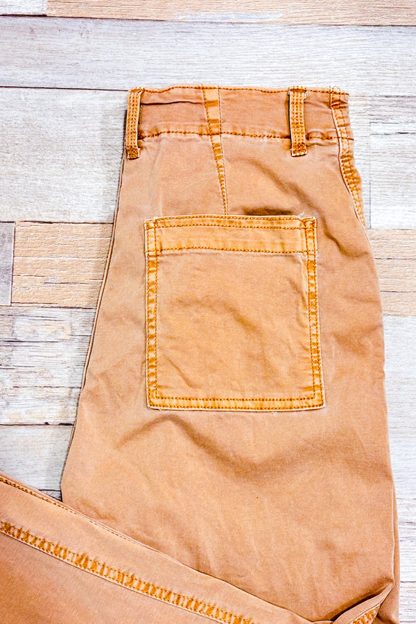 Pantalon utility taupe à taille haute (s)-Reitmans-La Penderie du Paradis 🕊