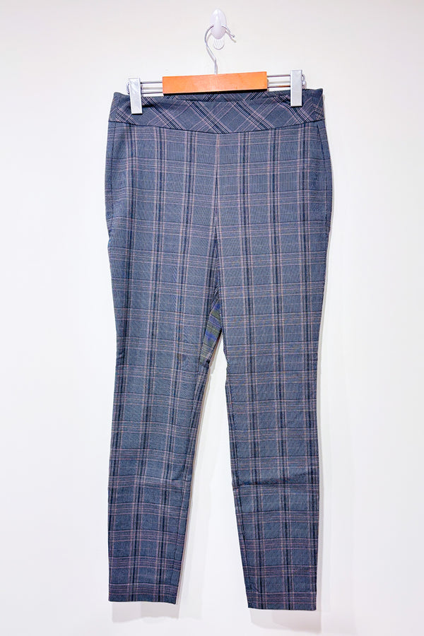Pantalon extensible gris à carreaux longueur cheville (m)*-RW&CO.-La Penderie du Paradis 🕊